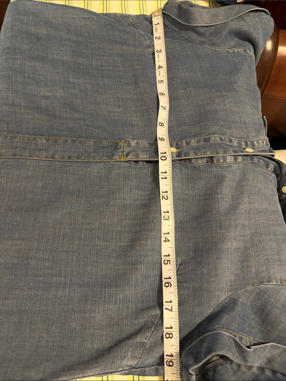 J. Crew Chambray Short-Sleeve Button Front Top - Light Blue - Picture 10 of 11